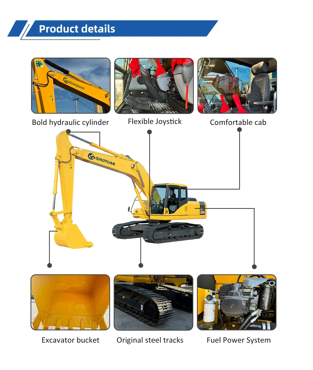 Used Excavator Komatsu PC200 8 12