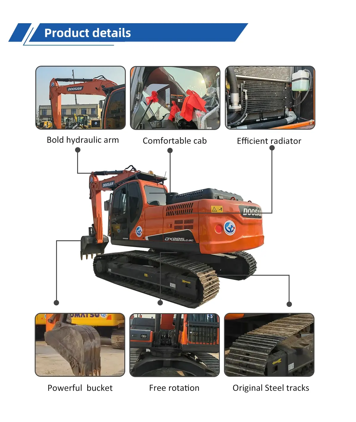 Used Excavator Doosan DX225LC 9C